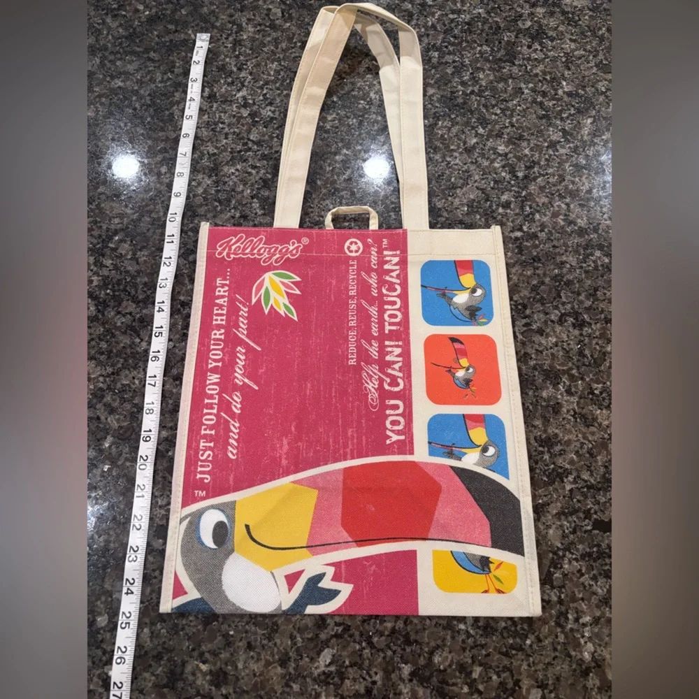 Vintage 2012 Kellogg's Earth Day Reusable Grocery Tote Bags Set of 4